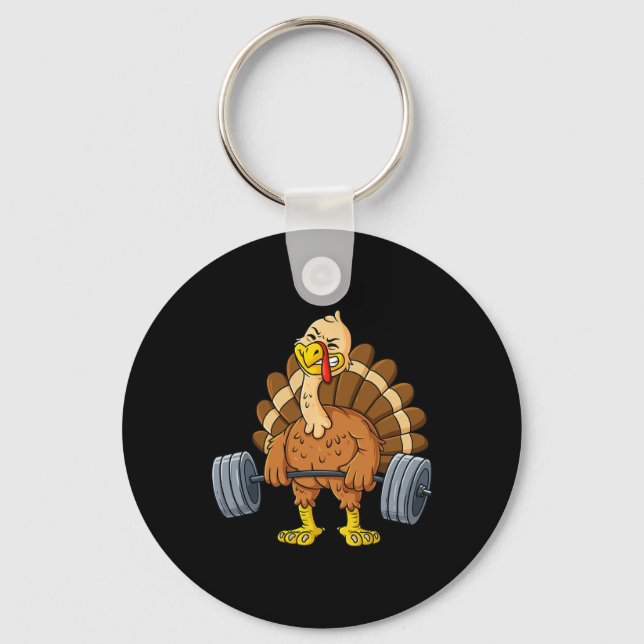 Porte-clés Dévérouillé de dinde amusant jour de Thanksgiving  (Recto)