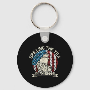 Porte-clés Déverser Le Thé Depuis 1773 Patriotic Tea Party Ju