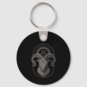 Porte-clés Devil Goat Pentagram Baphomet Satan Occult Satanic