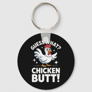 Porte-clés Devinez quoi cul de poulet Clic Design de blague p