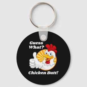 Porte-clés Devinez quoi cul de poulet Hilarant Drôle Clic Bla