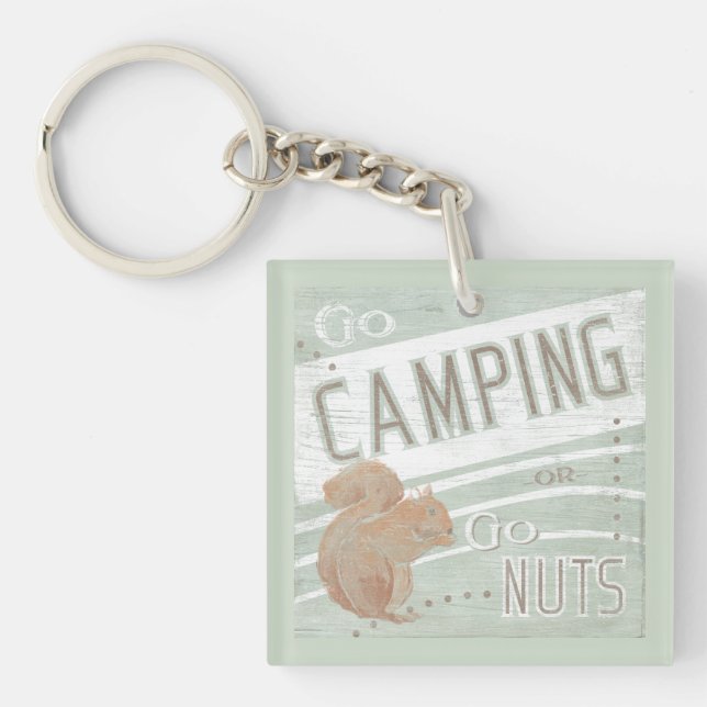 Porte-clés Devis | Aller En Camping, Ou Aller Nuts (Devant)