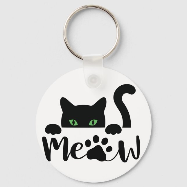 Porte-clés Devis de chat Meow (Recto)