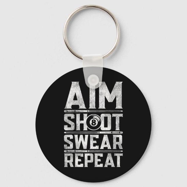 Porte-clés Devis de motivation du billard billard Snooker Pla (Recto)