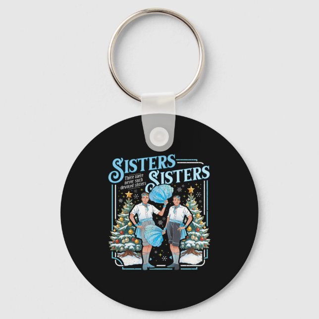 Porte-clés Devoted Sisters White Xmas Merry Christmas Snowfla (Recto)