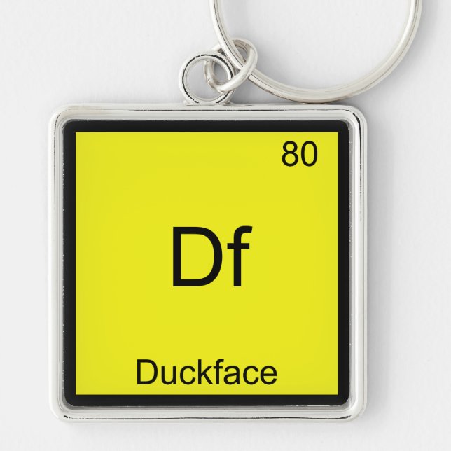 Porte-clés Df - Symbole d'élément de canard visage Mème Drôle (Devant)