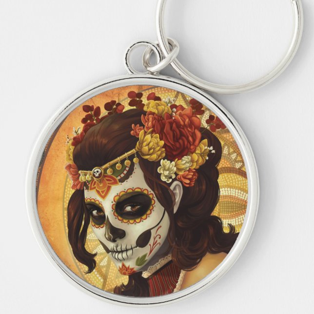 Porte-clés Dia De Los Muertos Throw Pillow (Devant)