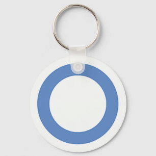 Porte-clés diabète-bleu-cercle