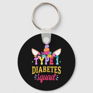 Porte-clés Diabète de type 1 Sensibilisation T1d Squad Licorn