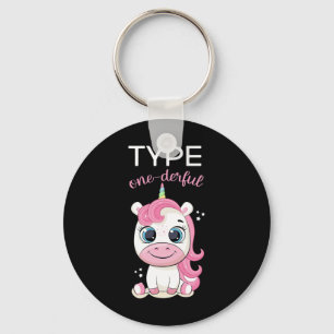Porte-clés Diabète de type un Incroyable T1d Licorne Dia