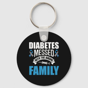 Porte-clés Diabète Messagé Avec La Mauvaise Famille T1D Type