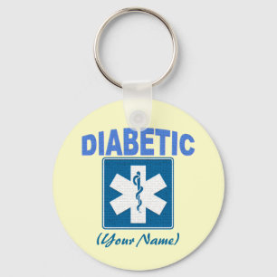 PORTE-CLÉS DIABETIC KEYCHAIN WITH YOUR NAME