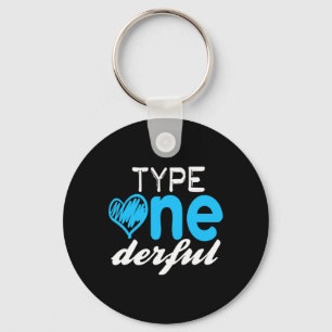 Porte-clés Diabétiques Incroyables de type 1 Sensibilisation