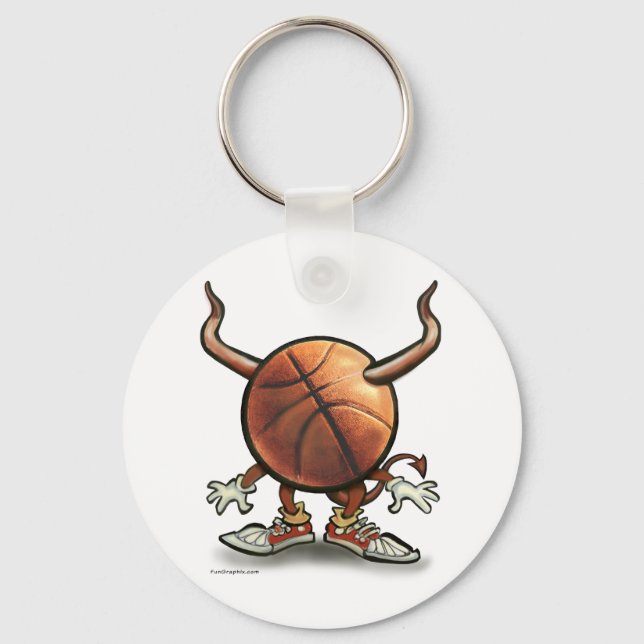 Porte-clés Diable de basket-ball (Recto)