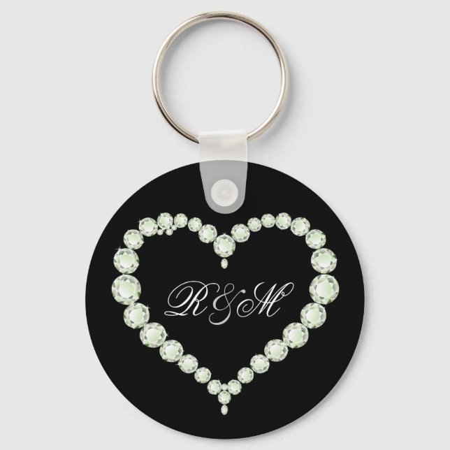 Porte-clés Diagramme à thème "Son et ses" initiales (Recto)