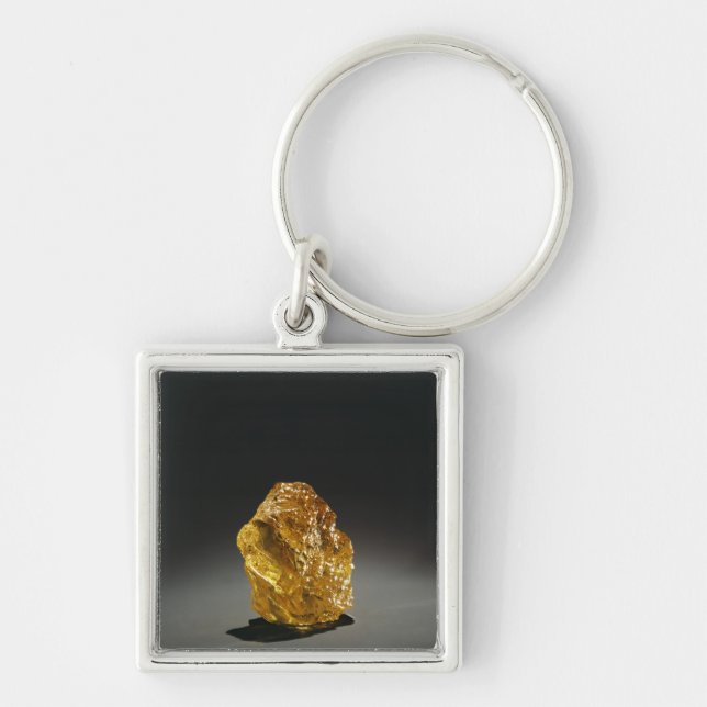 Porte-clés Diamant à l'état brut jaune (Devant)