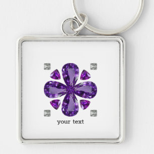 Porte-clés Diamant de Tanzanie, violet