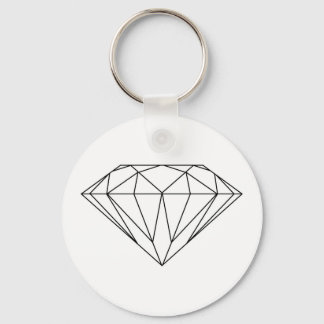 Porte-clés Diamant Dessin noir et blanc Moderne