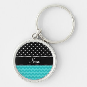 Porte-clés Diamant noir personnalisé de chevrons nommés de