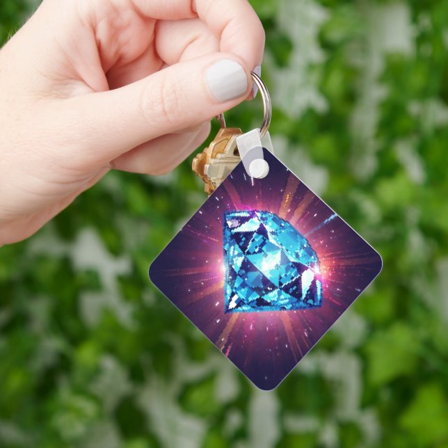 Porte-clés Diamant Pixelisé Lumineux (main)