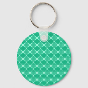 Porte-clés Diamant Vert Moderne Et Motif Carré