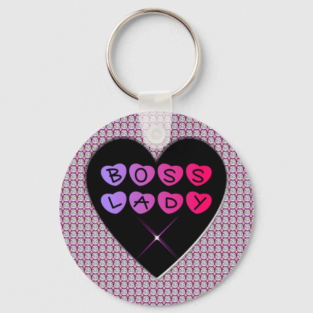 Porte-clés Diamants Femme Patronne (Recto)