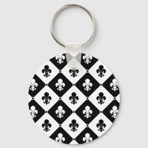 Porte-clés Diamond Fleur De Lis Pattern