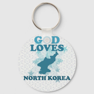 Porte-clés Dieu aime la Corée du Nord