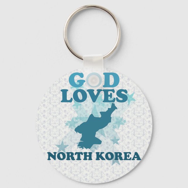 Porte-clés Dieu aime la Corée du Nord (Recto)