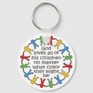 Porte-clés Dieu aime tout