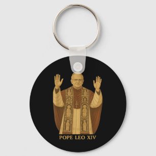 Porte-clés Dieu Béni Pape Leo Xiv Pape Leo Xiv Chemise Pape L