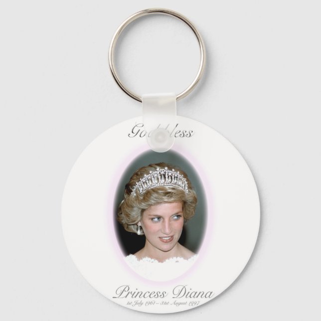 Porte-clés Dieu Béni Princesse Diana - Souvenir (Recto)