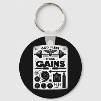 Porte-clés Dieu Bénit Ces Gains Muscle Bodybuilding —
