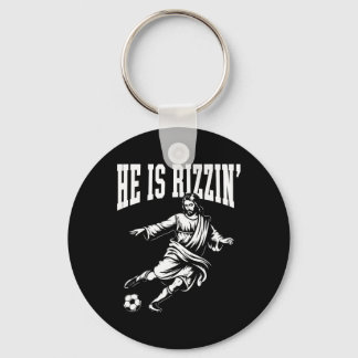 Porte-clés Dieu mème drôle chrétien Noël Il est Rizzin Je