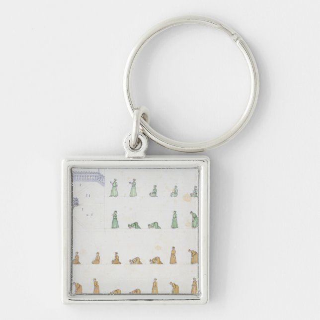 Porte-clés Différentes positions du corps pendant la prière (Devant)