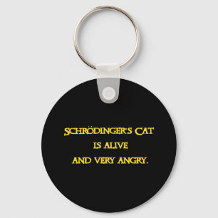 Porte-clés Dilemme Quantique Drôle - Le Chat de Schrödinger e
