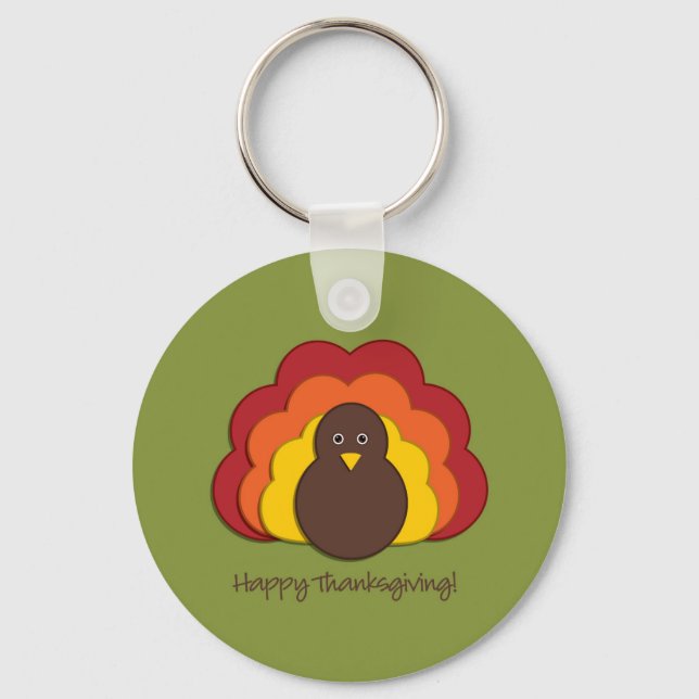 Porte-clés Dinde de Thanksgiving (Recto)