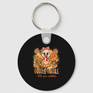Porte-clés Dinde de Thanksgiving Gobble Gobble jusqu'au Wobbl
