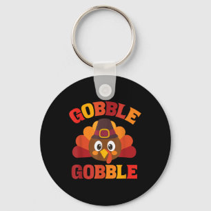 Porte-clés Dindeur Gobble Joyeuse Fête d'Action de Grâce Auto