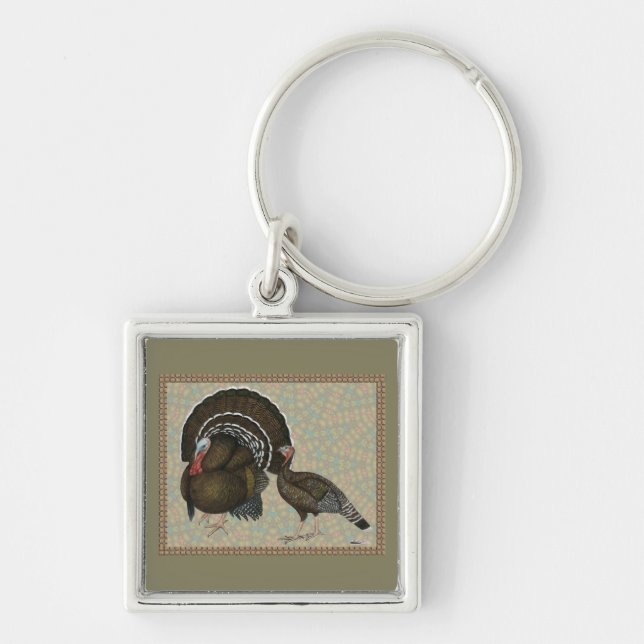 Porte-clés Dindon Bronze Standard Portrait (Devant)