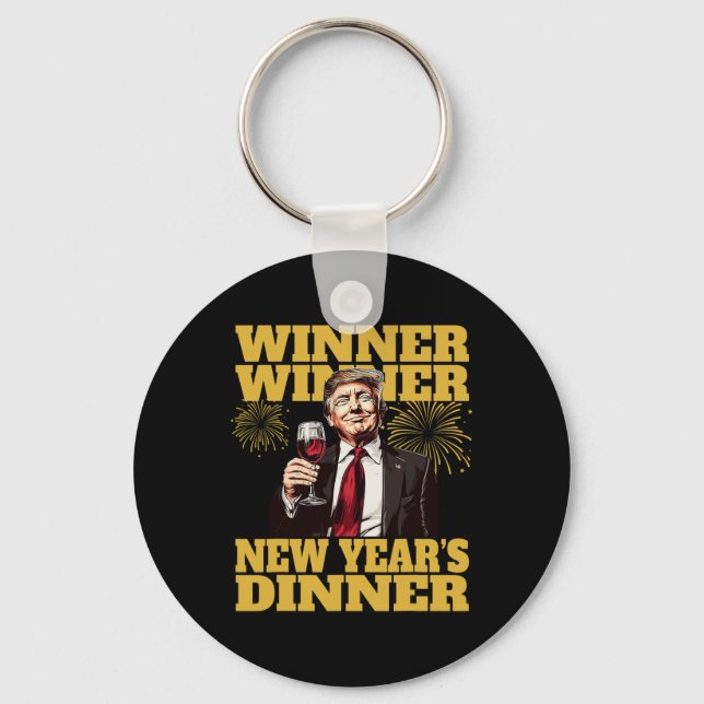 Porte-clés Dîner du Nouvel An de Trump 2025  (Recto)