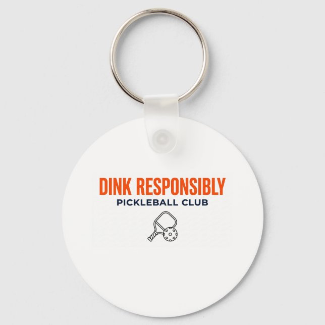 Porte-clés Dink Responsably Pickeleball CLub (Recto)
