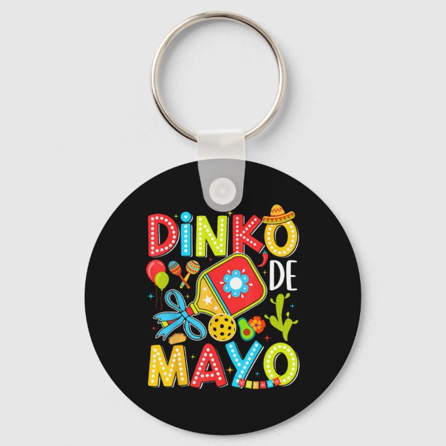 Porte-clés Dinko De Mayo Pickleball Fiesta Mexicaine Cinco De (Recto)