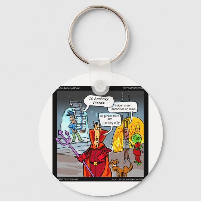 Porte-clés Dinner In Hell Funny Gifts Tees Cards Etc (Recto)