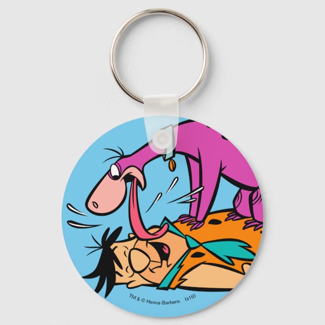 Porte-clés Dino Licking Fred Flintstone (Recto)