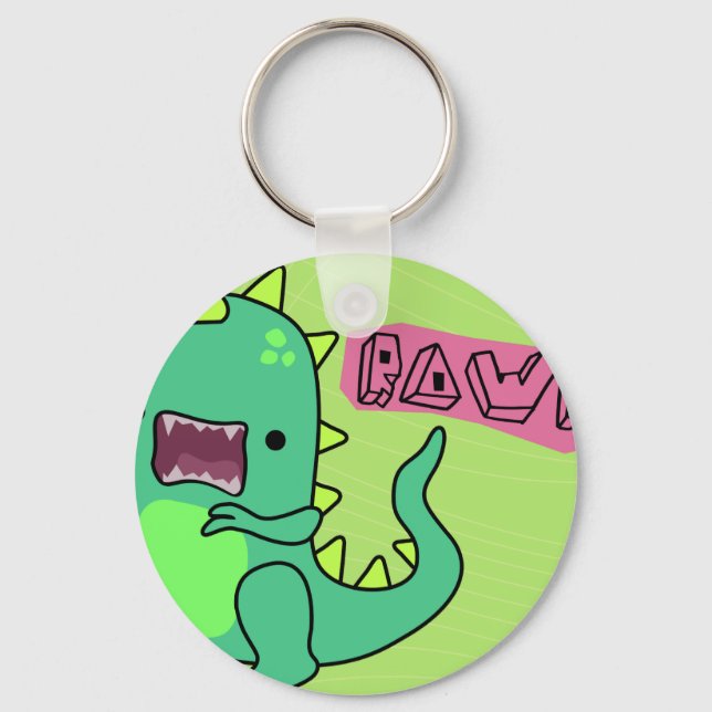 Porte-clés Dino Rugissement (Recto)
