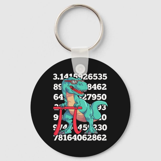 Porte-clés Dinosaur Pi Day T Rex Funny Math 3.14 Teacher Stud (Recto)