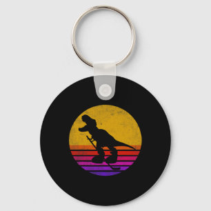 Porte-clés Dinosaure de hockey sur glace Dinosaure Rétro Vint