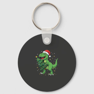 Porte-clés Dinosaure de Noël Santa T Rex