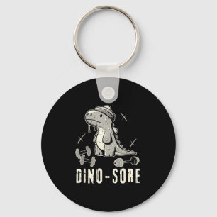Porte-clés Dinosaure Drôle Gym T-rex Musculation Haltérophili